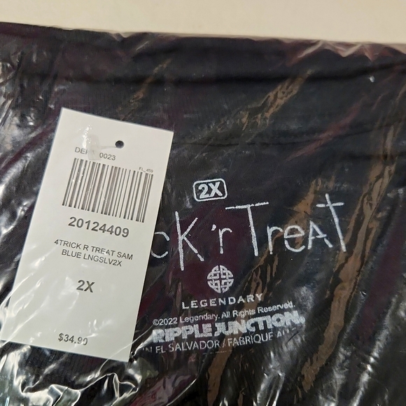 ❤️NWT VINTAGE HOT TOPIC TRICK OR TREAT SAM PUMPKIN MONSTER HALLOWEEN TEE PLUS - Picture 4 of 8